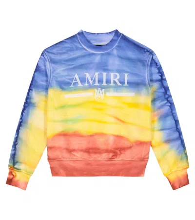 Amiri Kids' Little Boy's & Boy's Logo Tie-dye Print Crewneck Sweatshirt In Neutral