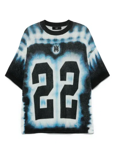 Amiri Tie-dye Knitted Sweater In Blue