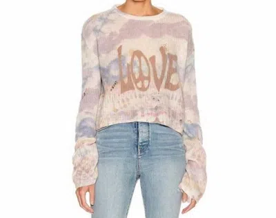 Amiri Tie Dye Love Sweater In Multicolor In Gray