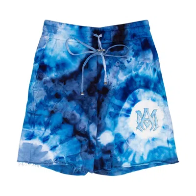 Pre-owned Amiri Tie Dye Ma Sweatshorts 'blue' | Men's Size Xs
