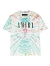 Amiri Tie-dye Print Cotton T-shirt In White