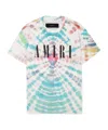 Amiri Tie-dye Print Cotton T-shirt In White