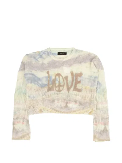 Amiri Tie-dye Sweater In Neutral