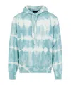 Amiri Tie-dye Distressed Hoodie In Blue