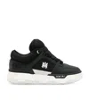Amiri Black Low Top Sneakers With Logo Detail In Tech Fabric And Leather Man In Black