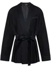 Amiri Men's Satin-trim Smoking Jacket In Black