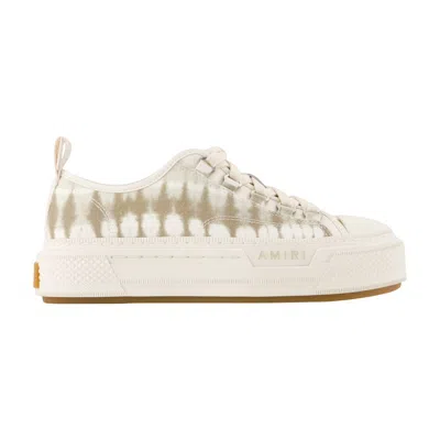 Amiri Tie-dye Court Low Sneaker In White
