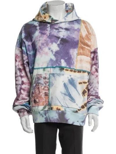 Pre-owned Amiri Tie-dye Print Crew Neck Hoodie In Multi