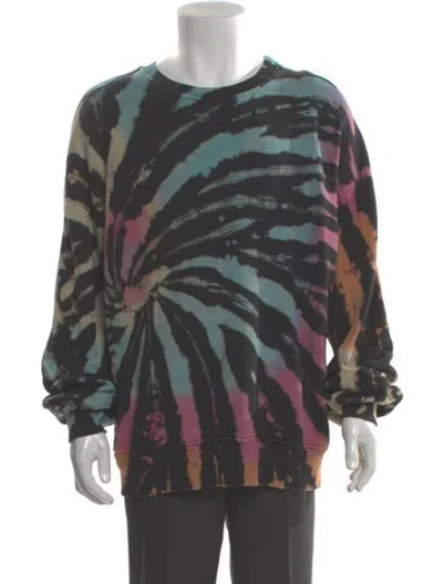 Pre-owned Amiri Tie-dye Print Crew Neck Sweatshirt In Gray
