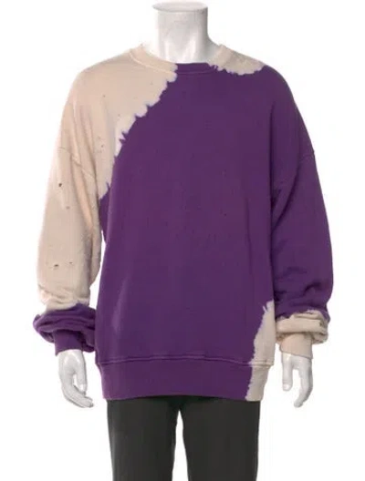 Pre-owned Amiri Tie-dye Print Crew Neck Sweatshirt In Purple
