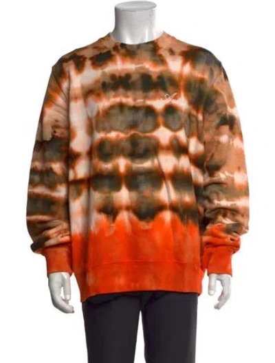 Pre-owned Amiri Tie-dye Print Crew Neck Sweatshirt W/ Tags In Orange