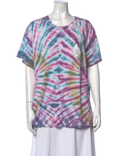 Pre-owned Amiri Tie-dye Print Crew Neck T-shirt In Multi