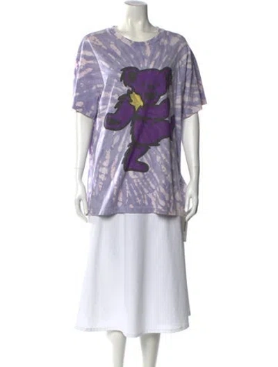 Pre-owned Amiri Tie-dye Print Crew Neck T-shirt In Purple