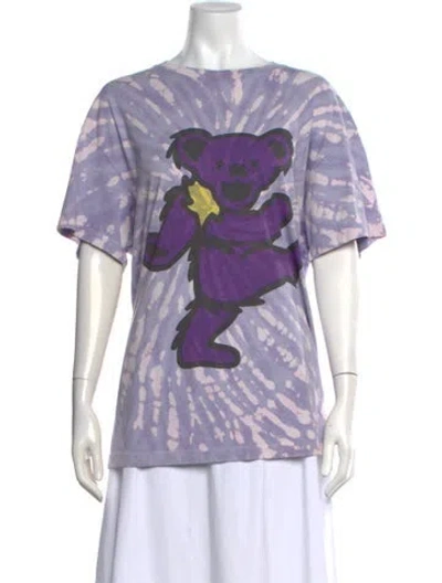 Pre-owned Amiri Tie-dye Print Crew Neck T-shirt In Purple