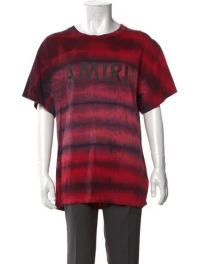 Pre-owned Amiri Tie-dye Print Crew Neck T-shirt In Red