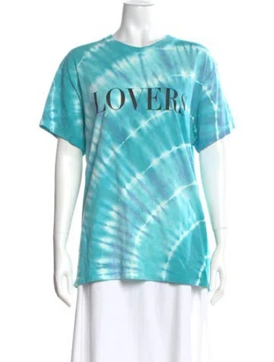 Pre-owned Amiri Tie-dye Print Crew Neck T-shirt W/ Tags In Blue