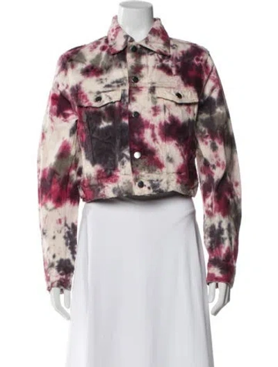 Pre-owned Amiri Tie-dye Print Faux Fur Jacket W/ Tags In Multi