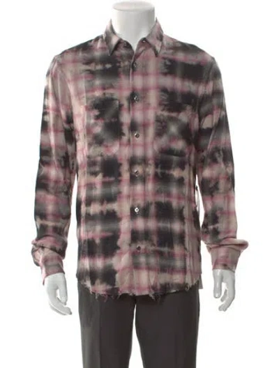 Pre-owned Amiri Tie-dye Print Long Sleeve Shirt In Purple