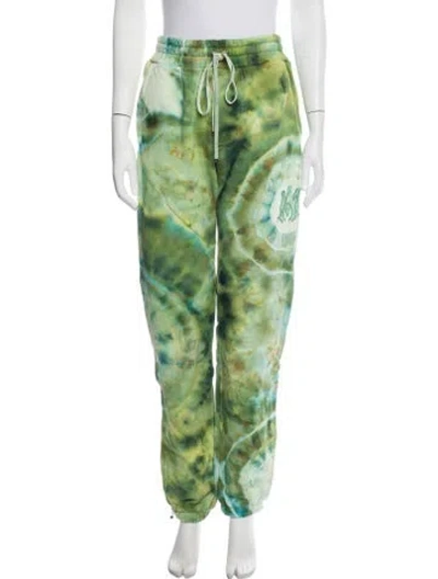 Pre-owned Amiri Tie-dye Print Sweatpants In Green
