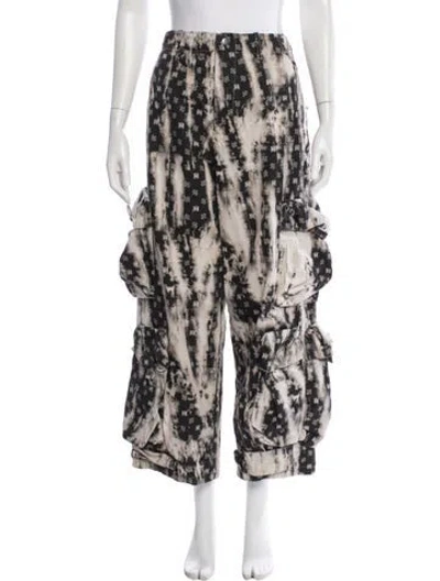 Pre-owned Amiri Tie-dye Print Wide Leg Pants In Neutral