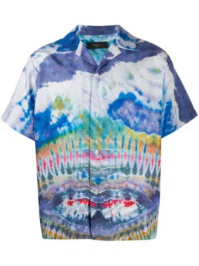Amiri Tie Dye Short Sleeve Shirt In Multi