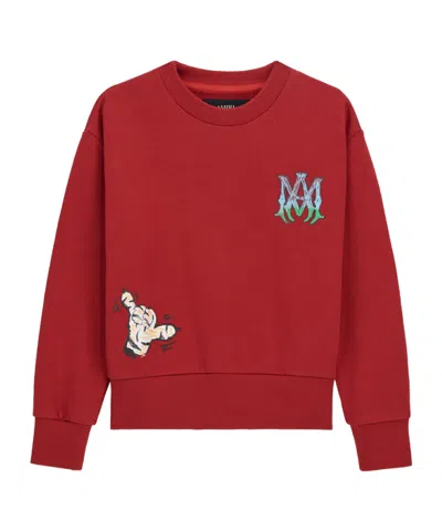Amiri Kids' Tiger Sweatshirt In Red