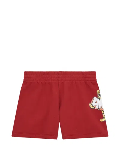 Amiri Kids' Elastic Waist Shorts In Red