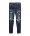 Amiri Distressed Slim Jeans In Blue