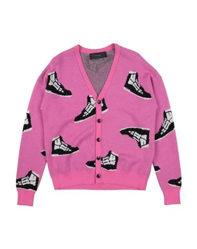 Amiri Babies'  Toddler Boy Cardigan Fuchsia Size 6 Wool In Pink