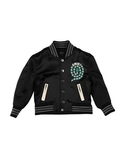 Amiri Babies'  Toddler Boy Jacket Black Size 6 Acetate, Ovine Leather, Wool, Elastane