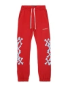 Amiri Printed Cotton Sweatpants In Red
