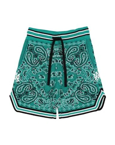 Amiri Babies'  Toddler Girl Shorts & Bermuda Shorts Turquoise Size 6 Cotton In Blue