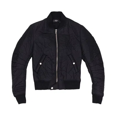 Pre-owned Amiri Tonal Crinkle Bomber 'black' | Men's Size Xs