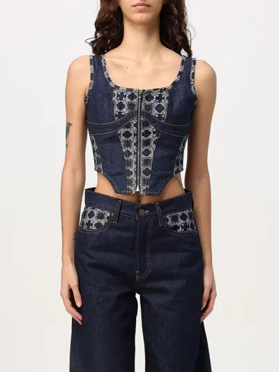 AMIRI TOP AMIRI WOMAN COLOR BLUE,G43897009