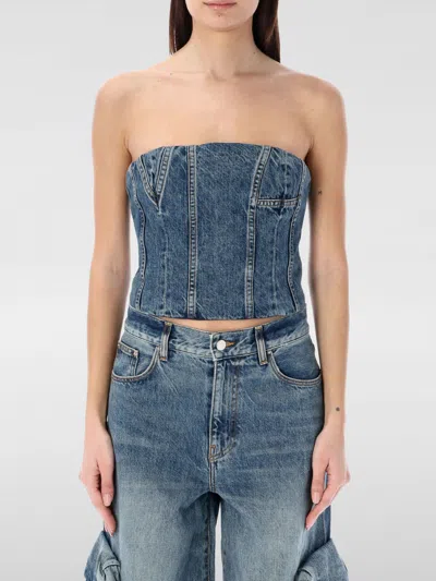 AMIRI TOP AMIRI WOMAN COLOR INDIGO,F72384109