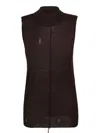 Amiri Distressed Cashmere Turtleneck Tank In Brown