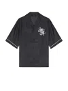 Amiri Man Shirt Black Size M Silk In Black