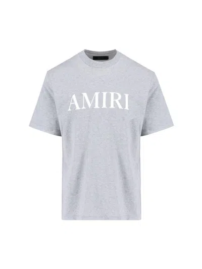 Amiri Stencil Logo-print Cotton-jersey T-shirt In Gray