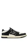 Amiri Skel Sneakers In White And Black Leather In Black