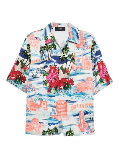 Amiri Tropical-print Short-sleeve Shirt In Multi
