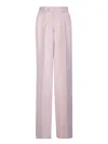 Amiri Pants With Wide Leg And Pleats In Pink