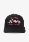 Amiri Black Baseball Cap With Maxi Logo On The Front In Cotton Man In Black