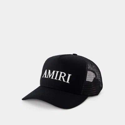 Amiri Logo-embroidered Mesh Baseball Cap In Black