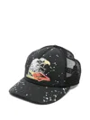 Amiri Trucker Eagle-print Mesh-back Cap In Black