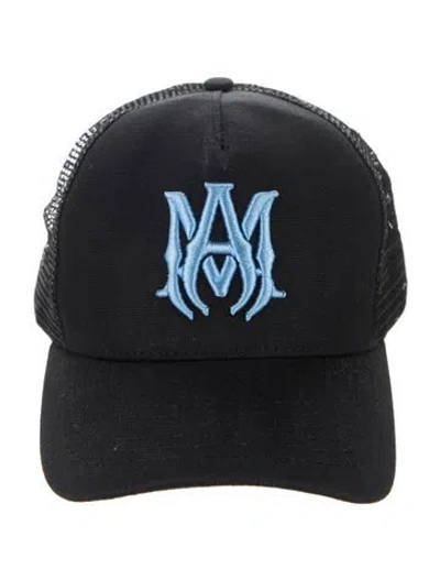 Pre-owned Amiri Trucker Hat In Black/blue