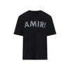 Amiri Black Cotton T-shirt With Bold Logo Statement