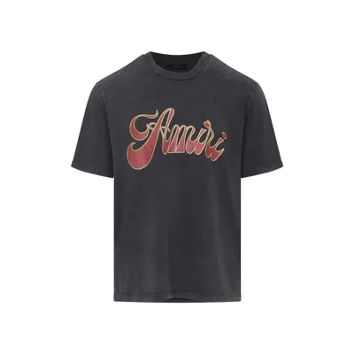 Amiri Graphic Crew Neck Short Sleeve T-shirt In Black