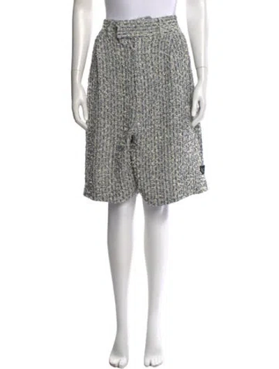 Pre-owned Amiri Tweed Pattern Knee-length Shorts In Blue
