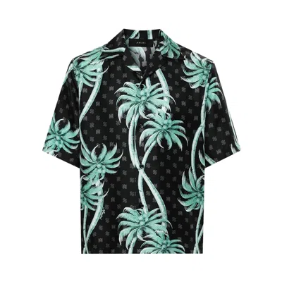 Pre-owned Amiri Twisted Palms Bowling Shirt 'black' | Men's Size Xl