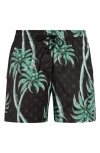 Amiri Palm Swim Trunk In Black